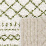 Safavieh Arizona Shag 741 Power Loomed Rug Ivory / Green 60% Polypropylene, 35% Jute, 5% Polyester