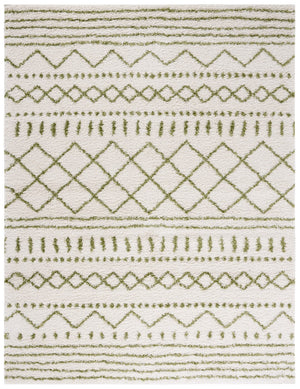 Safavieh Arizona Shag 741 Power Loomed Rug Ivory / Green 60% Polypropylene, 35% Jute, 5% Polyester