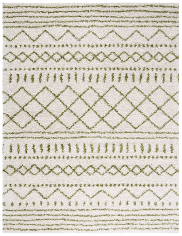 Safavieh Arizona Shag 741 Power Loomed Rug Ivory / Green 60% Polypropylene, 35% Jute, 5% Polyester