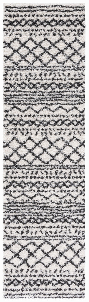 Safavieh Arizona Shag Area Rug - Elegant Geometric Design In Ivory And Beige For Cozy Home Decor Solutions Ivory ,Black 70% Polypropylene  22% Jute  8% Polyester Asg741z-220