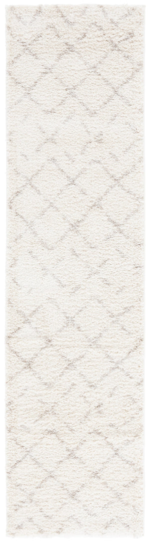 Safavieh Arizona Plush Ivory Beige Turkish Runner Rug — Deep Shag Pile, Durable Power-Loomed Comfort For Hallways 2'-3" x 20'-0" ASG743A-220