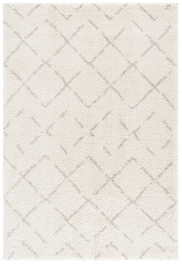 Safavieh Arizona Ivory Beige Shag Rug — Plush 1.625" Pile, Power‑Loomed Turkey, Durable Jute Blend Elegance 12'-0" x 12'-0" ASG743A-12SQ