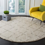 Safavieh Arizona Shag 743 Power Loomed Rug Ivory / Beige 10' X 10' Square ASG743A-10SQ