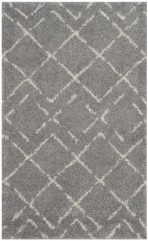 Safavieh Arizona Area Rug - Luxurious Shag Design In Soft Ivory And Beige - Elevate Your Home Decor Today! Grey ,Ivory 70% Polypropylene  22% Jute  8% Polyester Asg743d-68ov