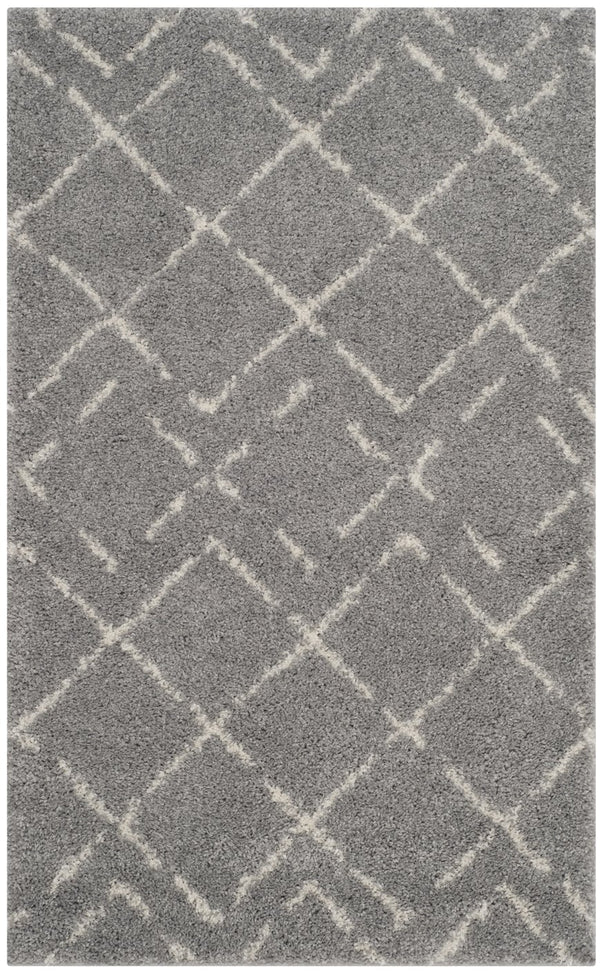 Safavieh Arizona Area Rug - Luxurious Shag Design In Soft Ivory And Beige - Elevate Your Home Decor Today! Grey ,Ivory 70% Polypropylene  22% Jute  8% Polyester Asg743d-68ov