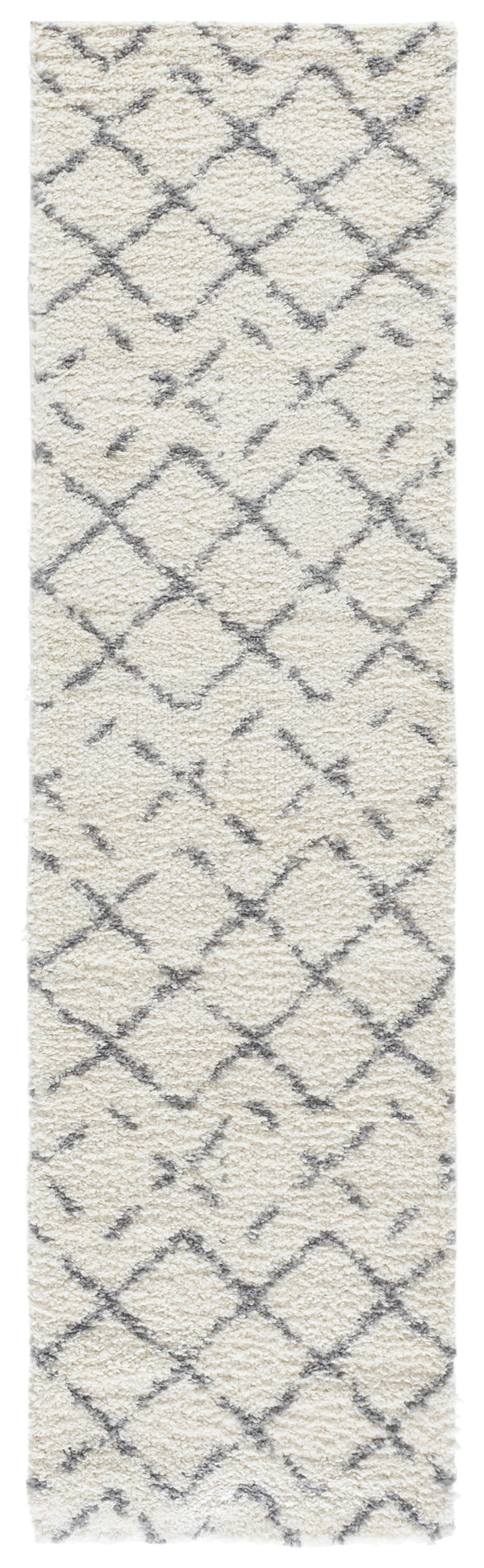 Safavieh Arizona Luxurious Round Shag Rug In Ivory & Grey — Plush 1.625" Pile, Power-Loomed Turkish Craftsmanship 6'-7" x 6'-7" ASG743F-7R