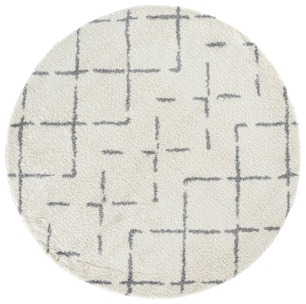 Safavieh Arizona Luxurious Shag Runner In Ivory & Grey — Plush 1.625" Pile, Durable Power-Loomed Turkish Craftsmanship 2'-3" x 8'-0" ASG743F-28