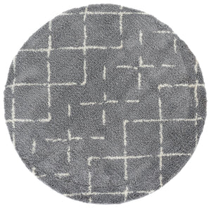 Safavieh Arizona Luxurious Shag Runner Dark Grey & Ivory — Plush 1.625" High-Loft Pile, Durable Power-Loomed Carpet 2'-3" x 8'-0" ASG743G-28