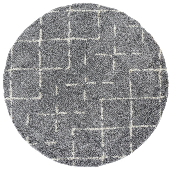 Safavieh Arizona Luxurious Shag Runner Dark Grey & Ivory — Plush 1.625" High-Loft Pile, Durable Power-Loomed Carpet 2'-3" x 8'-0" ASG743G-28