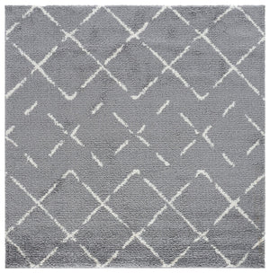 Safavieh Arizona Luxurious Shag Runner Dark Grey & Ivory — Plush 1.625" High-Loft Pile, Durable Power-Loomed Carpet 2'-3" x 8'-0" ASG743G-28