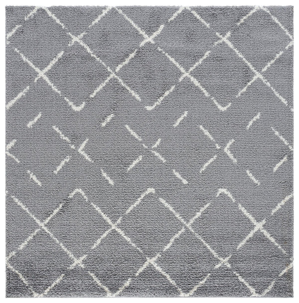 Safavieh Arizona Luxurious Shag Runner Dark Grey & Ivory — Plush 1.625" High-Loft Pile, Durable Power-Loomed Carpet 2'-3" x 8'-0" ASG743G-28