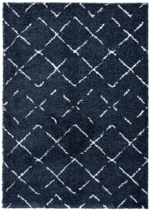 Safavieh Arizona Plush Shag Slate Blue & Ivory Area Rug — High-Pile Flokati Comfort, Durable Power-Loomed Craftsmanship 3'-2" x 5'-0" ASG743L-3
