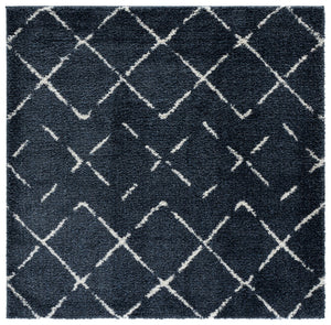 Safavieh Arizona Plush Modern Shag Rug In Slate Blue & Ivory — Flokati Texture, Soft Deep Pile For Cozy Rooms 9'-0" x 12'-0" ASG743L-9