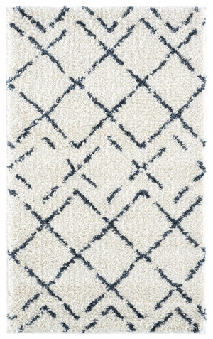 Safavieh Arizona Luxurious Shag Flokati Rug In Ivory And Slate — Deep Pile, Power‑Loomed Turkish Comfort And Texture 6'-7" x 6'-7" ASG743M-7SQ
