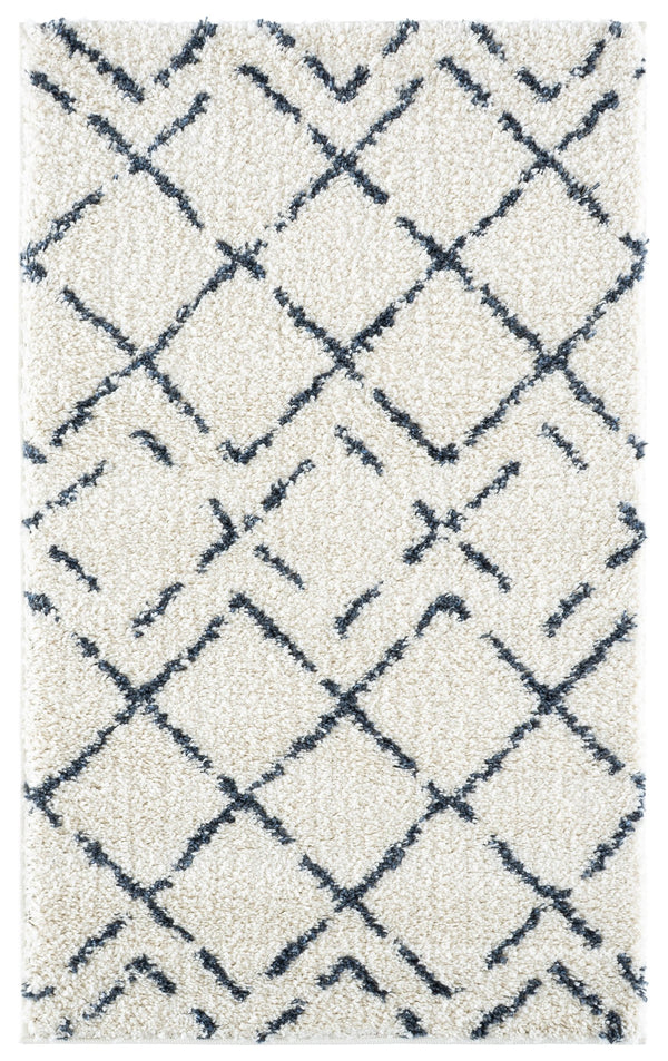Safavieh Arizona Luxurious Shag Flokati Rug In Ivory And Slate — Deep Pile, Power‑Loomed Turkish Comfort And Texture 6'-7" x 6'-7" ASG743M-7SQ