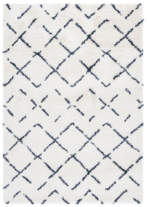 Safavieh Arizona Luxurious Shag Flokati Rug In Ivory And Slate — Deep Pile, Power‑Loomed Turkish Comfort And Texture 6'-7" x 6'-7" ASG743M-7SQ