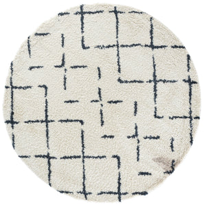 Safavieh Arizona Luxurious Shag Flokati Rug In Ivory And Slate — Deep Pile, Power‑Loomed Turkish Comfort And Texture 6'-7" x 6'-7" ASG743M-7SQ