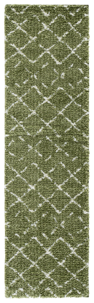 Safavieh Arizona Plush Shag Flokati Rug In Soothing Green & Ivory Tones, High-Pile Luxury For Cozy Spaces 3'-2" x 5'-0" ASG743X-3