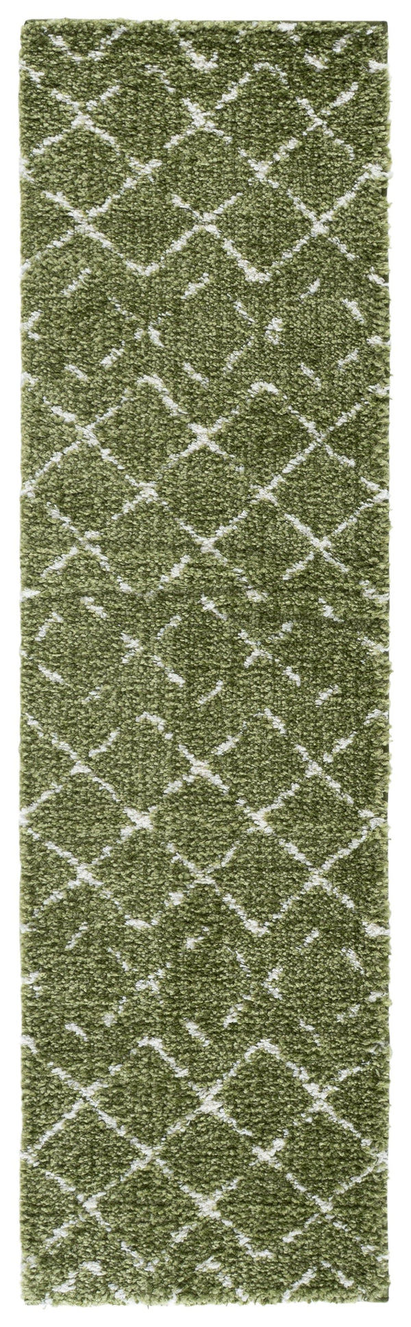 Safavieh Arizona Plush Shag Flokati Rug In Soothing Green & Ivory Tones, High-Pile Luxury For Cozy Spaces 3'-2" x 5'-0" ASG743X-3
