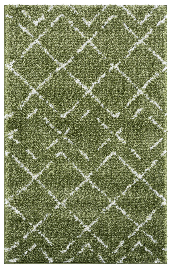 Safavieh Arizona Plush Shag Flokati Rug In Soothing Green & Ivory Tones, High-Pile Luxury For Cozy Spaces 3'-2" x 5'-0" ASG743X-3