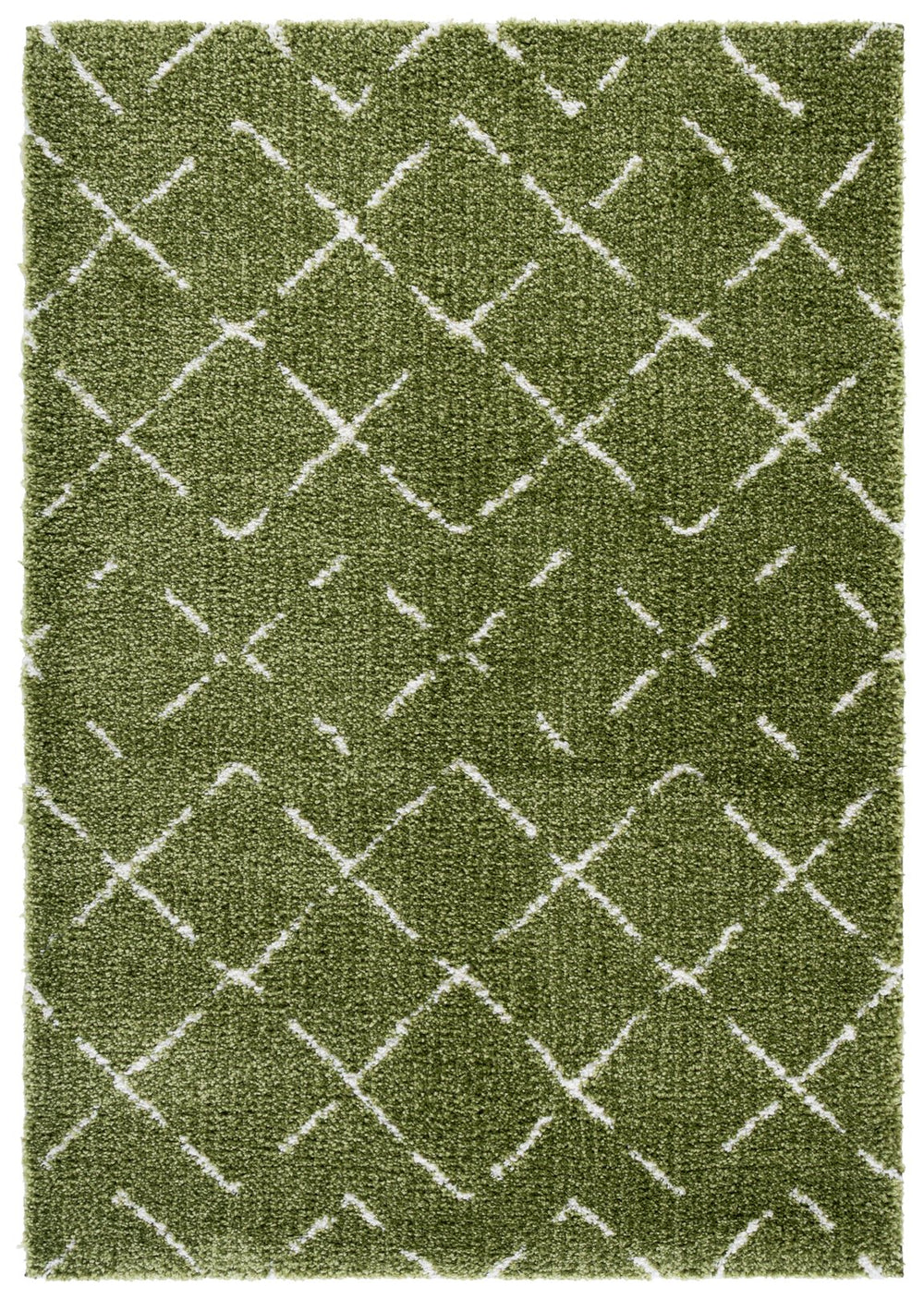 Safavieh Arizona Shag Flokati Runner In Calming Green & Ivory — Plush 1.6" Pile, Durable Easy-Care Fiber Blend 2'-3" x 8'-0" ASG743X-28