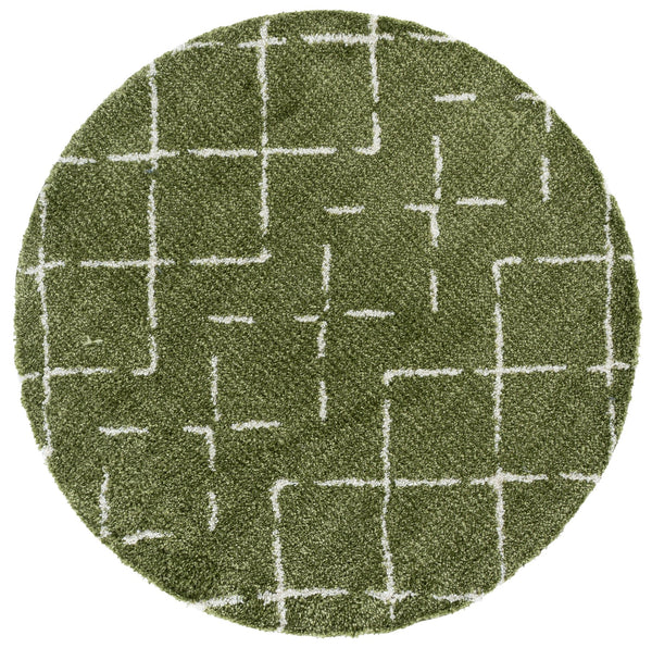 Safavieh Arizona Plush Shag Flokati Rug In Soothing Green & Ivory Tones, High-Pile Luxury For Cozy Spaces 3'-2" x 5'-0" ASG743X-3