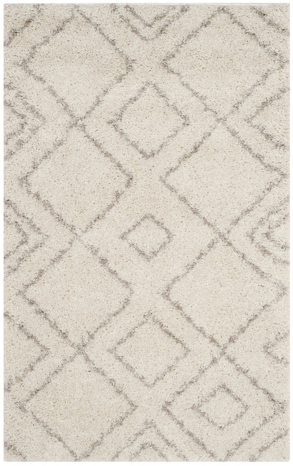 Safavieh Arizona Plush Shag Rug 6X8 In Ivory Beige — 1.625" Pile, Flokati Texture, Durable Power-Loomed Turkey ASG744A-68