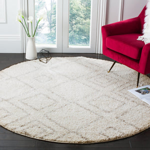 Safavieh Arizona Plush Shag Rug 6X8 In Ivory Beige — 1.625" Pile, Flokati Texture, Durable Power-Loomed Turkey ASG744A-68