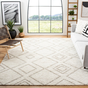 Safavieh Arizona Plush Shag Rug 6X8 In Ivory Beige — 1.625" Pile, Flokati Texture, Durable Power-Loomed Turkey ASG744A-68