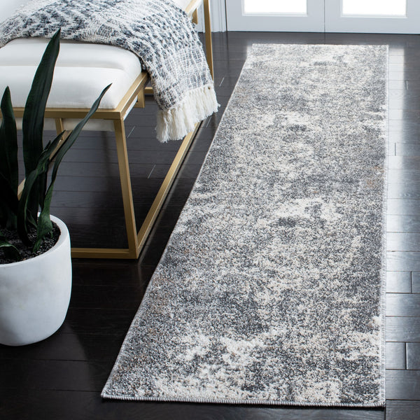 Safavieh Aston Elegant Area Rug - Modern Power Loomed Design For Living Room, Dining, Or Bedroom Decor Grey ,Ivory 80% Polypropylene,20% Polyester Asn705f-10