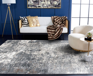 Safavieh Aston Elegant Area Rug - Modern Power Loomed Design For Living Room, Dining, Or Bedroom Decor Grey ,Ivory 80% Polypropylene,20% Polyester Asn705f-10