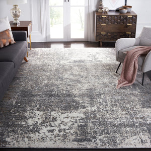 Safavieh Aston Elegant Area Rug - Modern Power Loomed Design For Living Room, Dining, Or Bedroom Decor Grey ,Ivory 80% Polypropylene,20% Polyester Asn705f-10