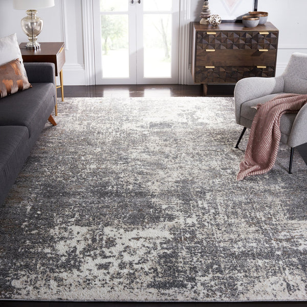 Safavieh Aston Elegant Area Rug - Modern Power Loomed Design For Living Room, Dining, Or Bedroom Decor Grey ,Ivory 80% Polypropylene,20% Polyester Asn705f-10