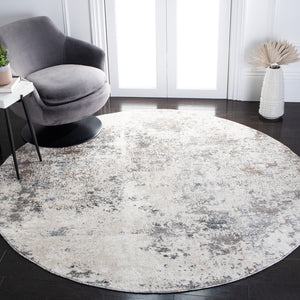 Safavieh Aston Contemporary Area Rug - Luxurious Soft Pile, Power-loomed Elegance For Modern Living Spaces Ivory ,Grey 80% Polypropylene,20% Polyester Asn710a-10