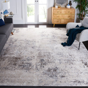 Safavieh Aston Contemporary Area Rug - Luxurious Soft Pile, Power-loomed Elegance For Modern Living Spaces Ivory ,Grey 80% Polypropylene,20% Polyester Asn710a-10