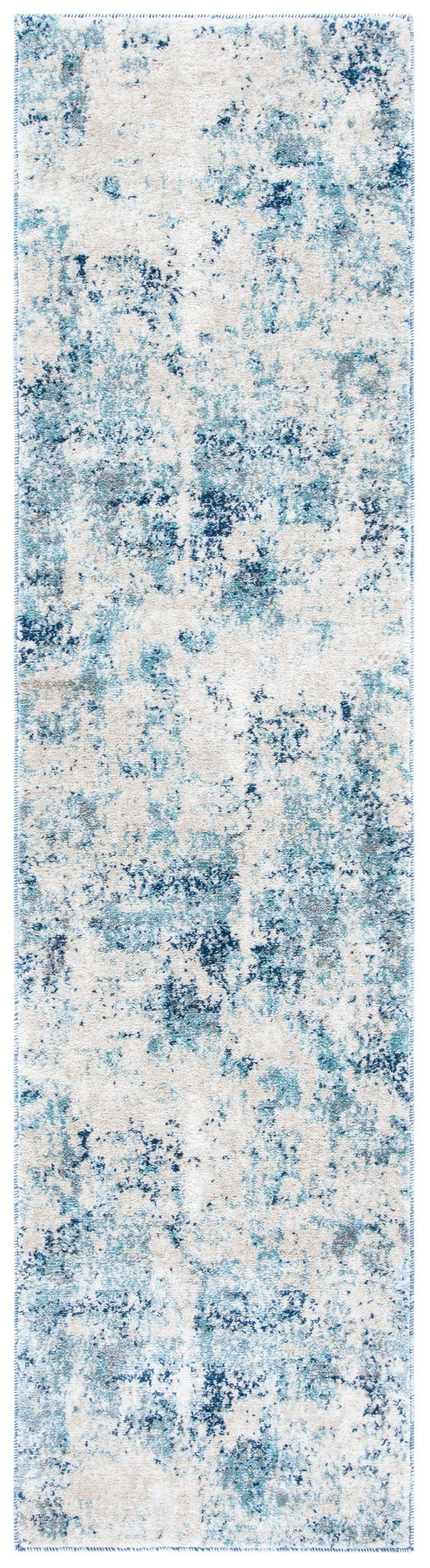 Safavieh Aston Contemporary Area Rug - Luxurious Soft Pile, Power-loomed Elegance For Modern Living Spaces Ivory ,Blue 80% Polypropylene,20% Polyester Asn710m-10