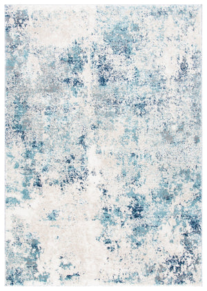 Safavieh Aston Contemporary Area Rug - Luxurious Soft Pile, Power-loomed Elegance For Modern Living Spaces Ivory ,Blue 80% Polypropylene,20% Polyester Asn710m-10
