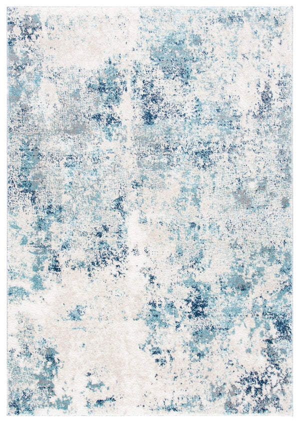 Safavieh Aston Contemporary Area Rug - Luxurious Soft Pile, Power-loomed Elegance For Modern Living Spaces Ivory ,Blue 80% Polypropylene,20% Polyester Asn710m-10