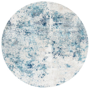 Safavieh Aston Contemporary Area Rug - Luxurious Soft Pile, Power-loomed Elegance For Modern Living Spaces Ivory ,Blue 80% Polypropylene,20% Polyester Asn710m-10