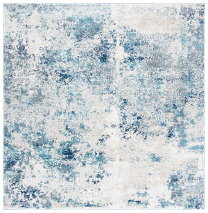 Safavieh Aston Contemporary Area Rug - Luxurious Soft Pile, Power-loomed Elegance For Modern Living Spaces Ivory ,Blue 80% Polypropylene,20% Polyester Asn710m-10