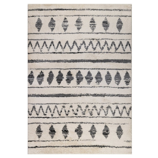 Amer Rugs Aspen Moroccan Inspired Shag Runner Rug - Elevate Your Space With Timeless Elegance And Comfort Cream Polypropylene Asp30203