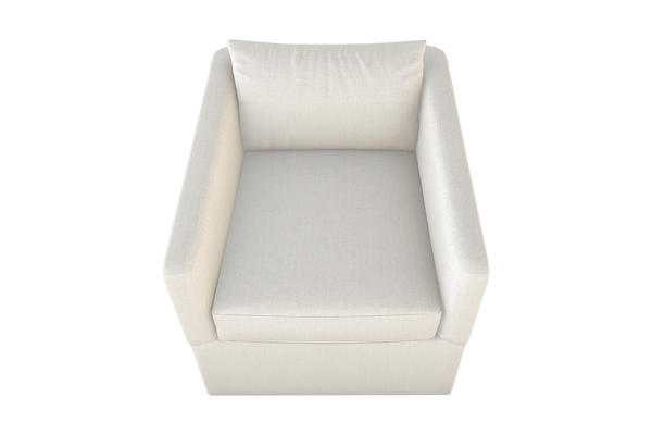 Moss Home Aston Swivel Chair - Transitional Design With Plush Down Feather Cushions For Ultimate Comfort Ivory 100% Olefin Asto-cha-33-celivo