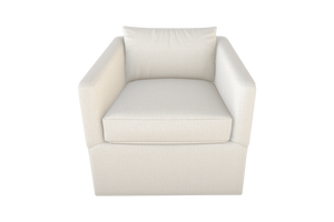Moss Home Aston Swivel Chair - Transitional Design With Plush Down Feather Cushions For Ultimate Comfort Ivory 100% Olefin Asto-cha-33-celivo