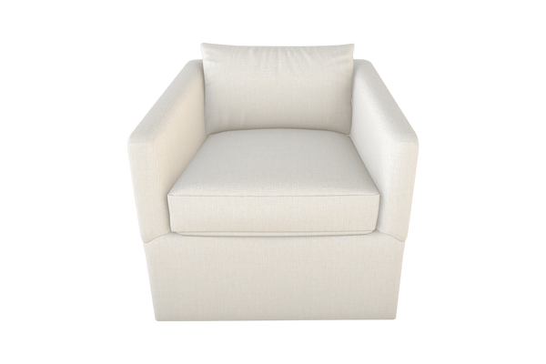 Moss Home Aston Swivel Chair - Transitional Design With Plush Down Feather Cushions For Ultimate Comfort Ivory 100% Olefin Asto-cha-33-celivo