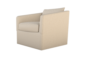 Moss Home Aston Swivel Chair: Embrace Comfort With Plush Down Feather Cushions And Stylish Transitional Design Almond 100% Polyester Asto-cha-33-covalm