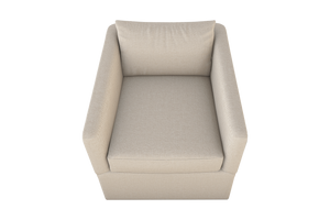 Moss Home Aston Swivel Chair: Embrace Comfort With Plush Down Feather Cushions And Stylish Transitional Design Almond 100% Polyester Asto-cha-33-covalm