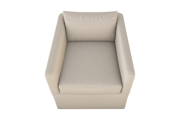 Moss Home Aston Swivel Chair: Embrace Comfort With Plush Down Feather Cushions And Stylish Transitional Design Almond 100% Polyester Asto-cha-33-covalm