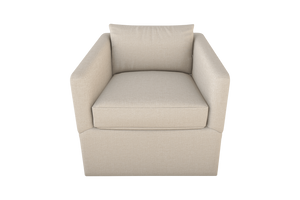 Moss Home Aston Swivel Chair: Embrace Comfort With Plush Down Feather Cushions And Stylish Transitional Design Almond 100% Polyester Asto-cha-33-covalm