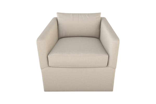 Moss Home Aston Swivel Chair: Embrace Comfort With Plush Down Feather Cushions And Stylish Transitional Design Almond 100% Polyester Asto-cha-33-covalm