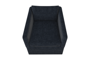 Moss Home Aston Swivel Chair: Embrace Comfort With Plush Down Feather Cushions And Stylish Transitional Design Midnight 100% Polyester Asto-cha-33-covmid